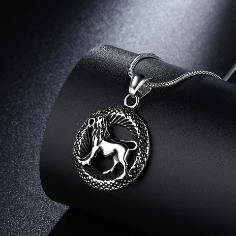 Collana da uomo zodiaco leone pendente segno zodiacale costellazione gioielli donna ragazzo ragazza regalo di compleanno