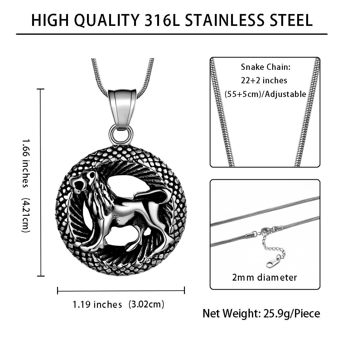 Men Zodiac Leo Necklace Pendant Star Sign Constellation Jewelry Women Boys Girls Birthday Gift - Aurora Tears Jewelry