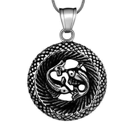 Men Zodiac Pisces Necklace Pendant Star Sign Constellation Jewelry Women Boys Girls Birthday Gift - Aurora Tears Jewelry