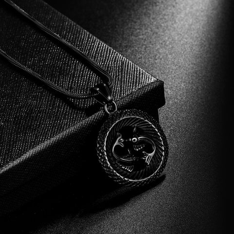 Men Zodiac Pisces Necklace Pendant Star Sign Constellation Jewelry Women Boys Girls Birthday Gift - Aurora Tears Jewelry