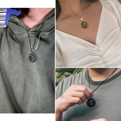 Men Zodiac Pisces Necklace Pendant Star Sign Constellation Jewelry Women Boys Girls Birthday Gift - Aurora Tears Jewelry