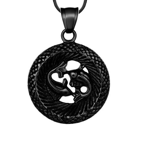 Men Zodiac Pisces Necklace Pendant Star Sign Constellation Jewelry Women Boys Girls Birthday Gift - Aurora Tears Jewelry