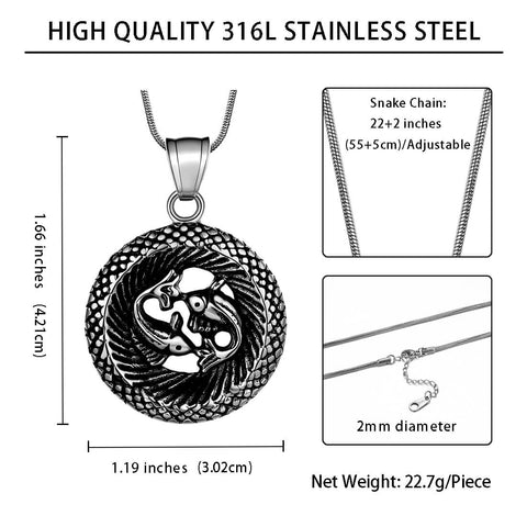 Men Zodiac Pisces Necklace Pendant Star Sign Constellation Jewelry Women Boys Girls Birthday Gift - Aurora Tears Jewelry