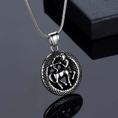Collier du zodiaque sagittaire pour hommes, pendentif signe étoile, Constellation, bijoux pour femmes, garçons et filles, cadeau d'anniversaire