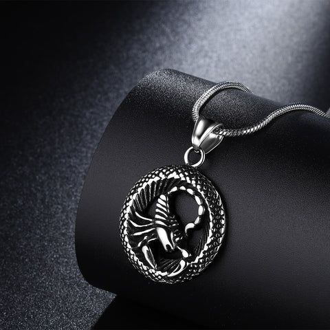 Men Zodiac Scorpio Necklace Pendant Star Sign Constellation Jewelry Women Boys Girls Birthday Gift - Aurora Tears Jewelry