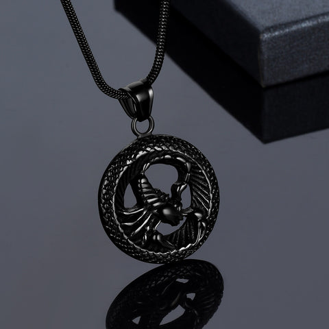 Men Zodiac Scorpio Necklace Pendant Star Sign Constellation Jewelry Women Boys Girls Birthday Gift - Aurora Tears Jewelry