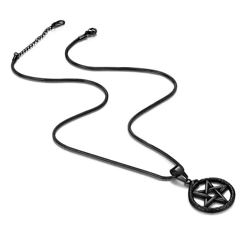 Collana da uomo con pentagramma a forma di serpente, pentacolo di Ouroboros, pendente Wicca, amuleto, protezione, regalo di gioielli
