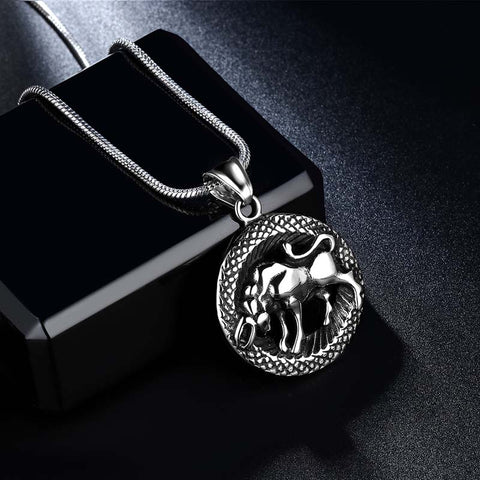Uomo Zodiaco Toro Collana Ciondolo Segno zodiacale Costellazione Gioielli Donna Ragazzi Ragazze Regalo di compleanno