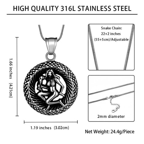 Men Zodiac Virgo Necklace Pendant Star Sign Constellation Jewelry Women Boys Girls Birthday Gift - Aurora Tears Jewelry