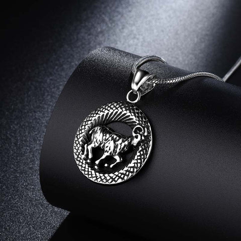 Collar con colgante del zodiaco Aries para hombre, signo de estrella, constelación, joyería para mujeres, niños y niñas, regalo de cumpleaños