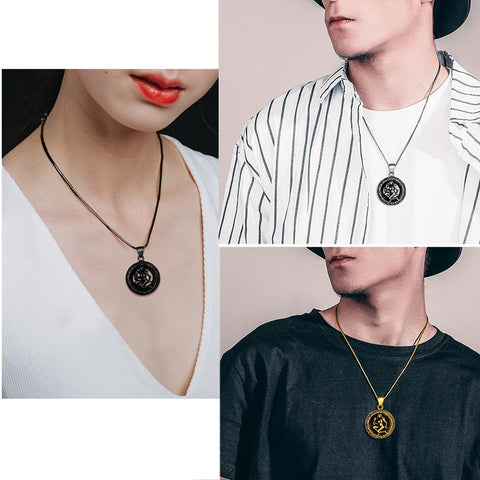 Men Zodiac Virgo Necklace Pendant Star Sign Constellation Jewelry Women Boys Girls Birthday Gift - Aurora Tears Jewelry