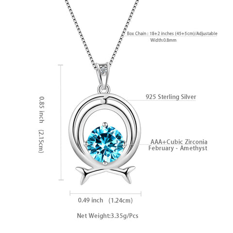 Collana Zodiaco Pesci Collana con pietra portafortuna di marzo, gioielli da donna, regalo di compleanno, gioielli da donna, regalo di compleanno