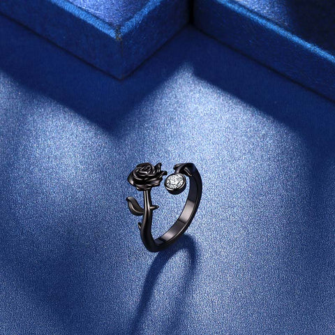 Damen-Rosenring, 3D-Rosenblume, offener Ring, Schmuck, M?dchen, Valentinstagsgeschenke