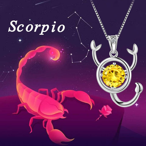 Skorpion Sternzeichen Halskette November Geburtsstein Anhänger Damen Mädchen Schmuck Geburtstagsgeschenk Damen Mädchen Schmuck Geburtstagsgeschenk