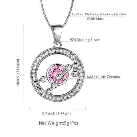 Collier du zodiaque Scorpion, pendentif avec pierre de naissance d'octobre, bijoux pour femmes et filles, cadeau d'anniversaire
