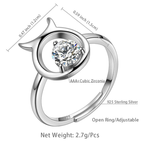 Taurus Ring April Diamond Birthstone Zodiac Women Girls Jewelry Birthday Gift
