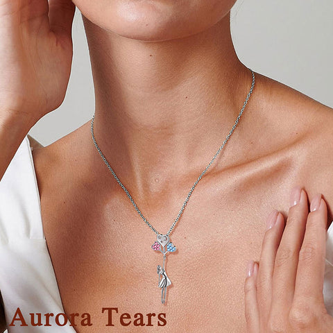 Teen Girls Heart Balloon Moon Star Pendant Necklace Jewelry