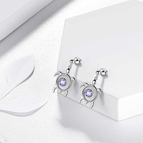 Tartaruga giugno Alessandrite Orecchini con pietra portafortuna Donna Ragazza Regalo Gioielli Argento sterling