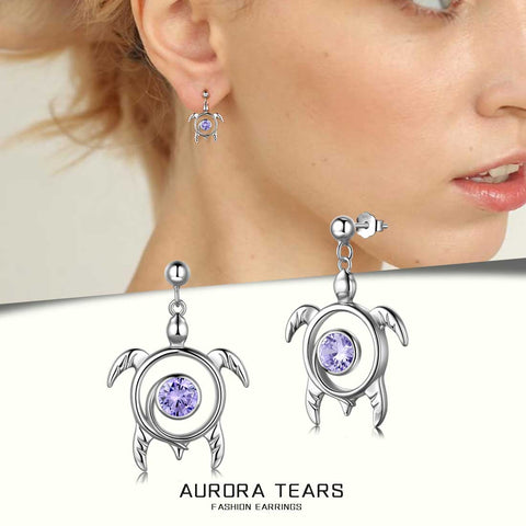 Tartaruga giugno Alessandrite Orecchini con pietra portafortuna Donna Ragazza Regalo Gioielli Argento sterling