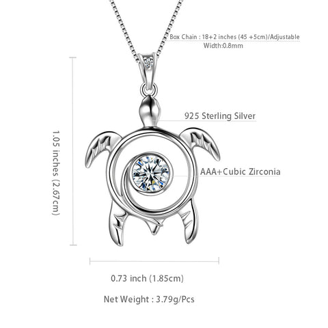 Schildkröten-Geburtsstein-April-Diamant-Halsketten-Anhänger für Damen und Mädchen, Schmuck, Geburtstagsgeschenk