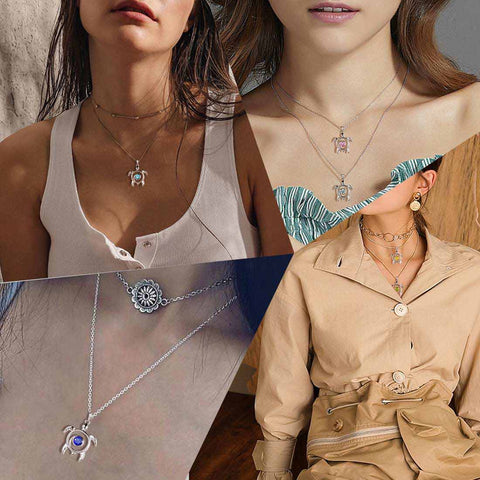 Schildkröten-Geburtsstein November Citrin Halskette Anhänger Frauen Mädchen Schmuck Geburtstagsgeschenk