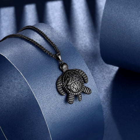 Collares de tortuga con nudo celta, colgantes, animales, joyas, regalos para hombres y mujeres.