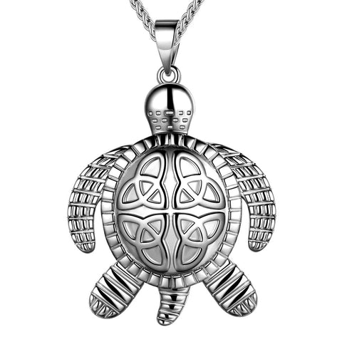 Collares de tortuga con nudo celta, colgantes, animales, joyas, regalos para hombres y mujeres.