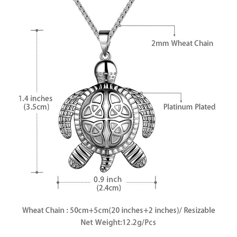Collares de tortuga con nudo celta, colgantes, animales, joyas, regalos para hombres y mujeres.
