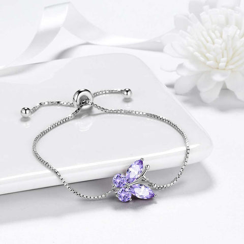 Butterfly Bracelet Birthstone June Alexandrite Women Girls Jewelry Birthday Gift