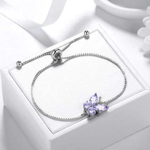 Butterfly Bracelet Birthstone June Alexandrite Women Girls Jewelry Birthday Gift