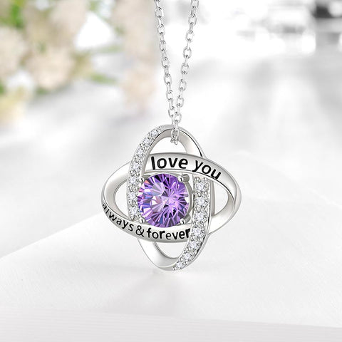 Geburtsstein-Halskette für Damen, 925 Sterlingsilber, Anhänger mit Feuerwerksschliff und Zirkonia – Schmuckstück, Weihnachts-, Valentinstags- oder Geburtstagsgeschenk für Mutter und Tochter