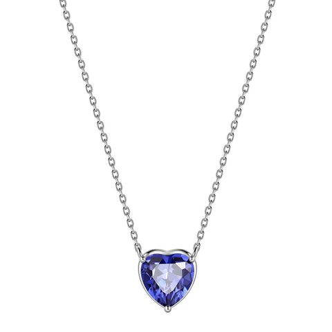 Colliers avec pendentif en forme de cœur, pierre de naissance, bijoux pour femmes et filles, cadeau d'anniversaire