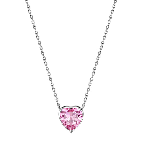 Colliers avec pendentif en forme de cœur, pierre de naissance, bijoux pour femmes et filles, cadeau d'anniversaire