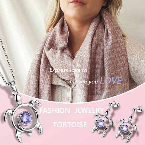 Ensemble de bijoux en Alexandrite avec pierre de naissance tortue, 3 pièces, cadeau d'anniversaire pour femmes et filles