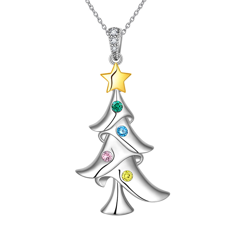 Women Girls Christmas Jewelry Necklaces Pendant Holiday Gift 925 Sterling Silver - Aurora Tears Jewelry