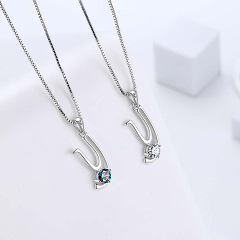 Halskette mit Initialen-Y-Buchstaben-Anhänger für Damen, Mädchenname, Schmuck, Geschenk, 925er Sterlingsilber