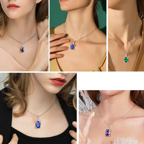 Frauen-Schildkröten-Anhänger-Halsketten Sterlingsilber