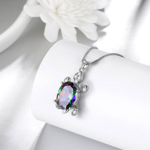 Frauen-Schildkröten-Anhänger-Halsketten Sterlingsilber