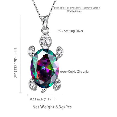 Collares con colgante de tortuga para mujer, joyería con piedra natal para niñas, regalo de cumpleaños, plata de ley
