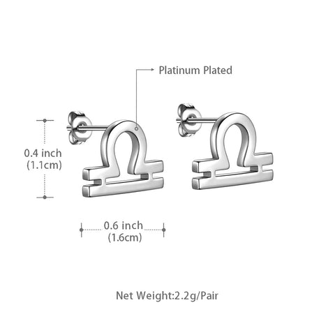 Pendientes Libra para mujer y niña, constelación, astrología, horóscopo, joyería del zodiaco, regalo de cumpleaños
