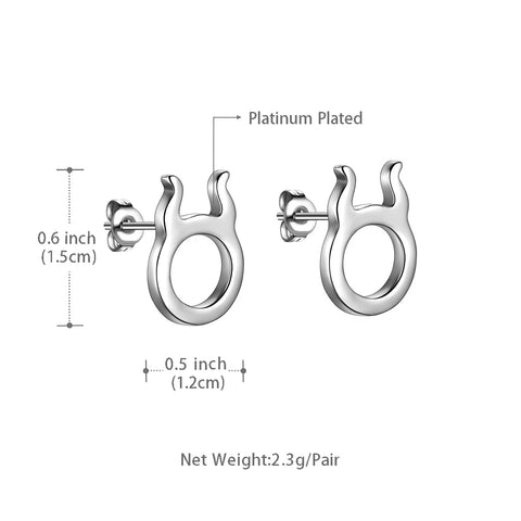 Pendientes de Tauro para mujer y niña, constelación, astrología, horóscopo, joyería del zodiaco, regalo de cumpleaños