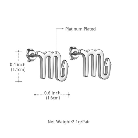 Cancer Stud Earrings Women Girls Constellation Astrology Horoscope Zodiac Jewelry Birthday Gift