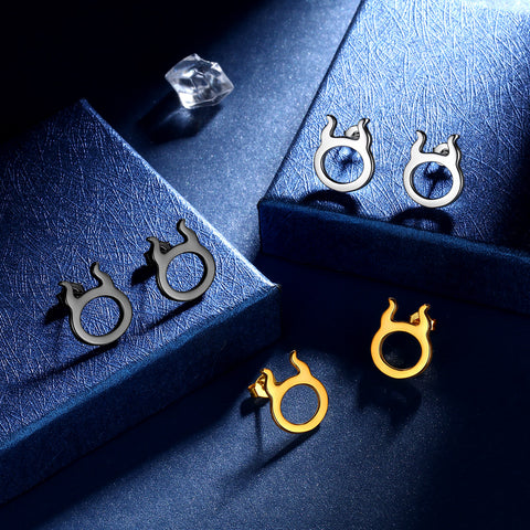 Pendientes de Tauro para mujer y niña, constelación, astrología, horóscopo, joyería del zodiaco, regalo de cumpleaños
