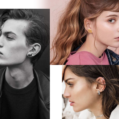 Cancer Stud Earrings Women Girls Constellation Astrology Horoscope Zodiac Jewelry Birthday Gift