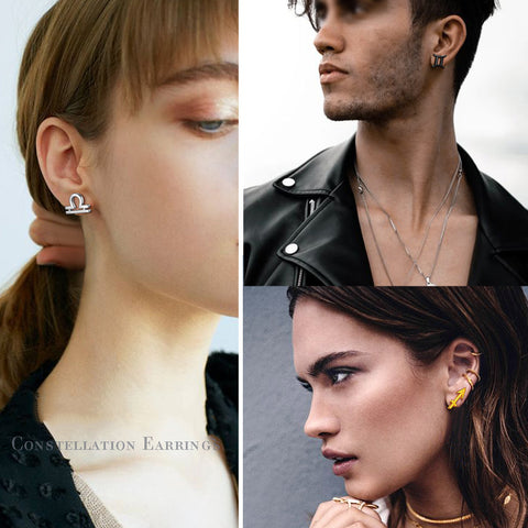 Pendientes Libra para mujer y niña, constelación, astrología, horóscopo, joyería del zodiaco, regalo de cumpleaños
