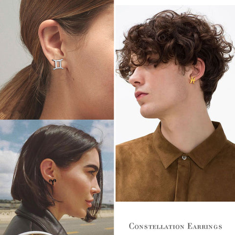 Wassermann-Ohrstecker für Damen und Mädchen – Sternbild-Astrologie-Horoskop-Schmuck – Geburtstagsgeschenk