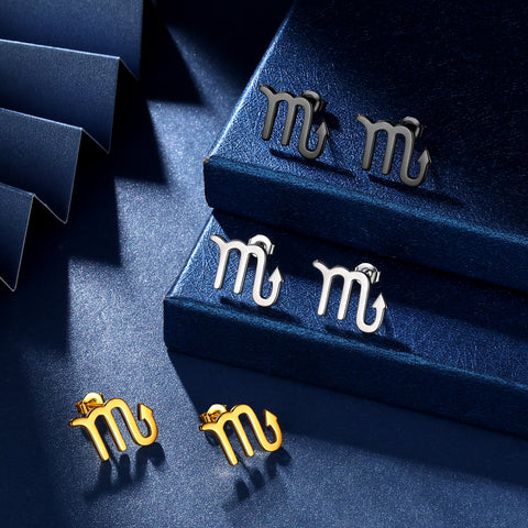 Cancer Stud Earrings Women Girls Constellation Astrology Horoscope Zodiac Jewelry Birthday Gift