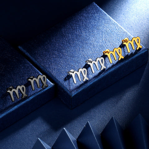 Orecchini a bottone Pesci per donne e ragazze, costellazione, astrologia, oroscopo, zodiaco, gioielli, regalo di compleanno