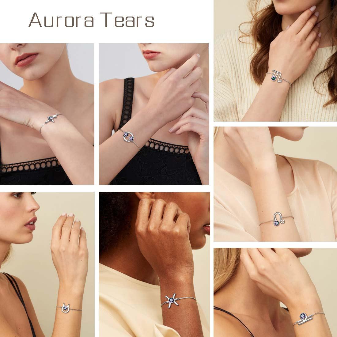 Libra Bracelet Sterling Silver Mystic Rainbow Topaz - Bracelet - Aurora Tears Jewelry