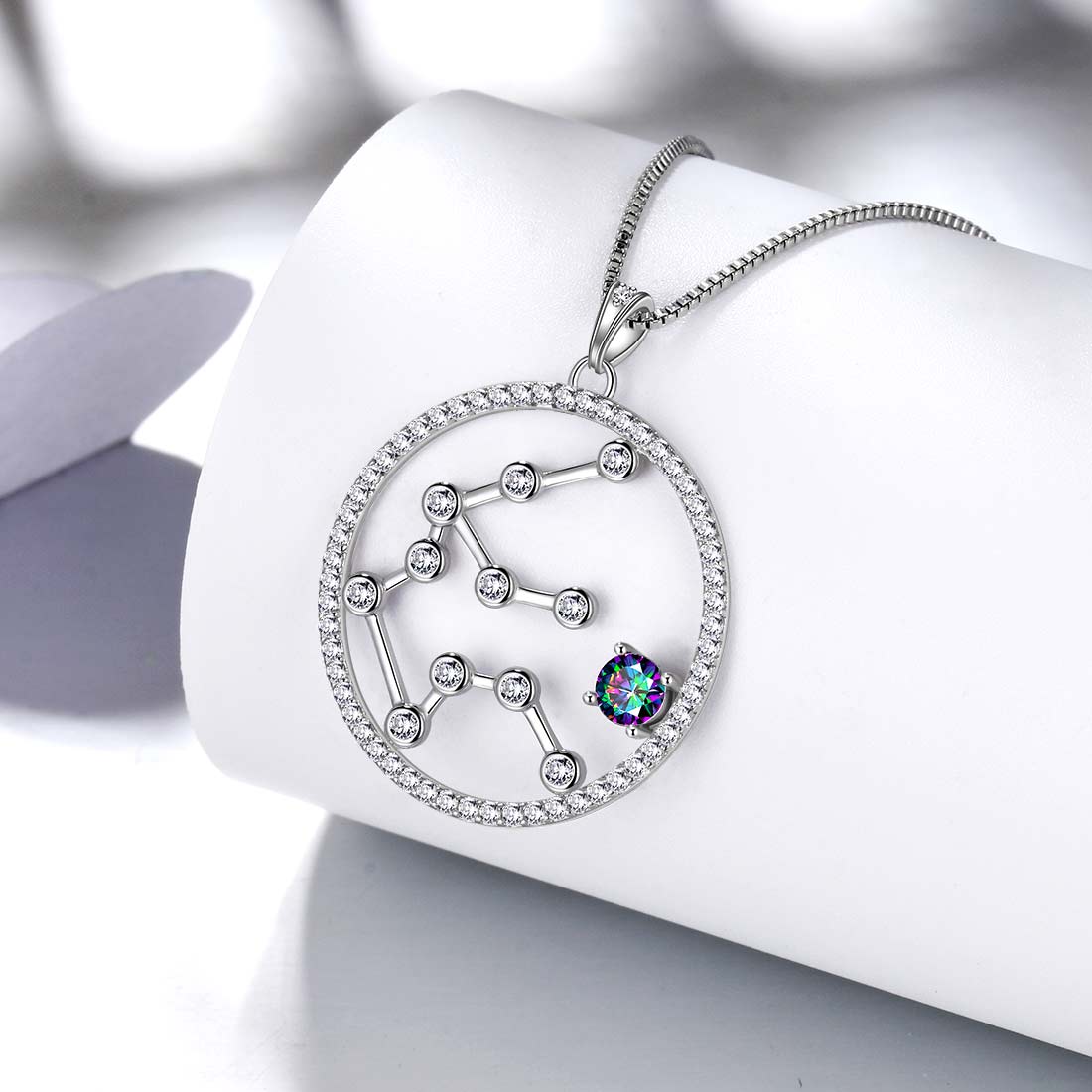 Aquarius Zodiac Necklace 925 Sterling Silver - Necklaces - Aurora Tears Jewelry